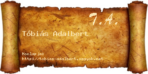Tóbiás Adalbert névjegykártya